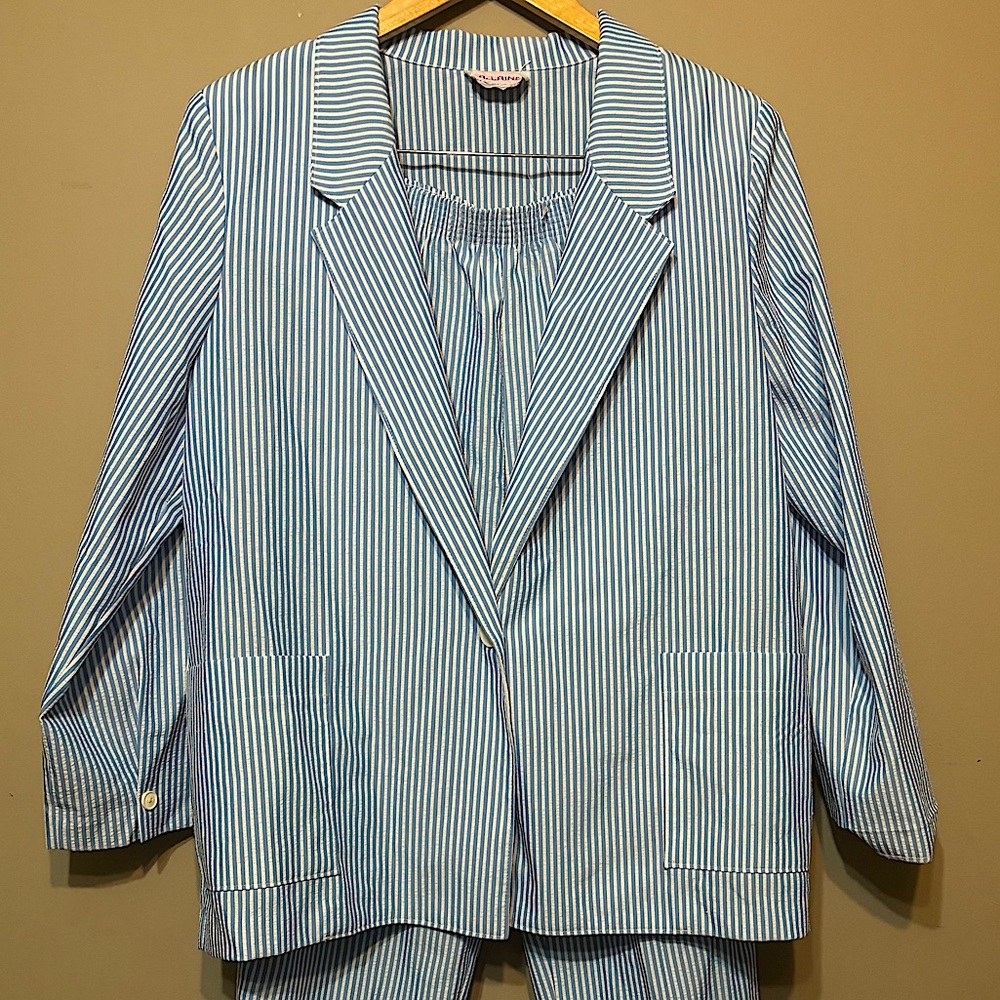 SEARS TRADITION Vintage Pinstripe Pants and Blazer Set